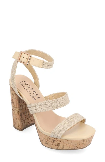 Shop Journee Collection Tru Comfort Foam Sienne Platform Sandal In Natural