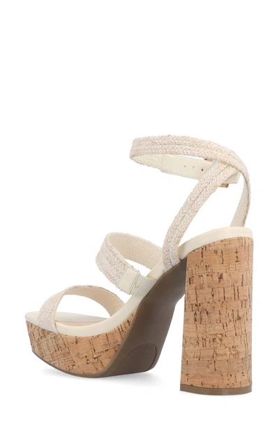 Shop Journee Collection Tru Comfort Foam Sienne Platform Sandal In Ivory