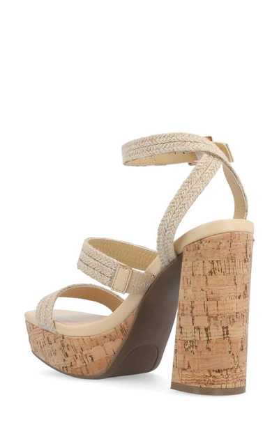 Shop Journee Collection Tru Comfort Foam Sienne Platform Sandal In Natural