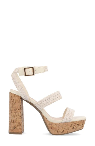 Shop Journee Collection Tru Comfort Foam Sienne Platform Sandal In Ivory