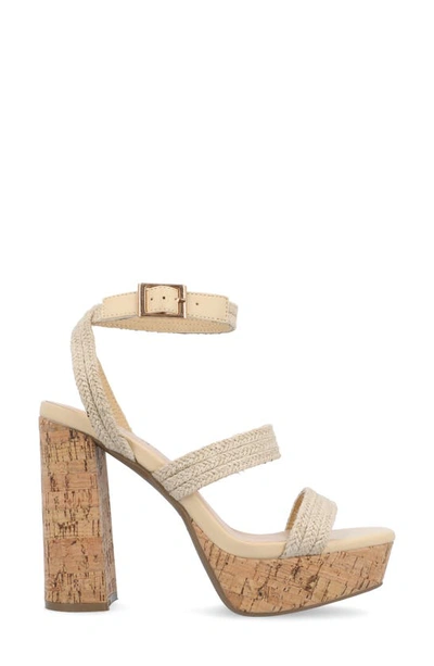 Shop Journee Collection Tru Comfort Foam Sienne Platform Sandal In Natural