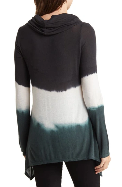 Shop Go Couture Cowl Neck Swing Hem Sweater In Dahlia