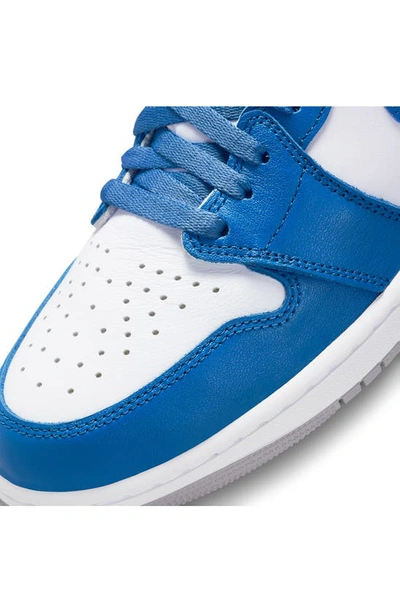 Shop Jordan Nike  Air  1 Retro High Top Sneaker In Blue/ White/ Cement Grey