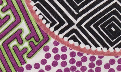 Clifton Wilson Print Silk Pocket Square In Green