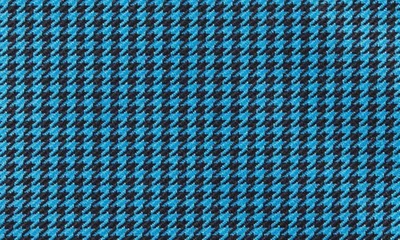 Shop Clifton Wilson Houndstooth Cotton Pocket Square In Blue