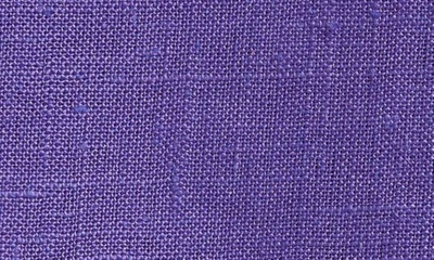 Shop Clifton Wilson Solid Linen Pocket Square In Purple