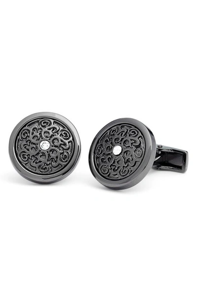 Shop Clifton Wilson Round Cuff Links In Black