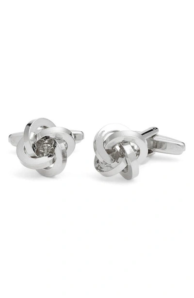 Shop Clifton Wilson Knot Cuff Links In Silver