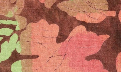 Clifton Wilson Print Cotton Pocket Square In Brown
