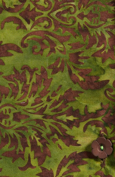 Shop Clifton Wilson Print Cotton Pocket Square In Green