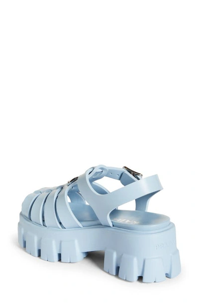 Shop Prada Monolith Fisherman Sandal In Cielo