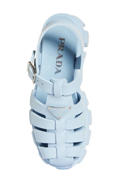 Shop Prada Monolith Fisherman Sandal In Cielo