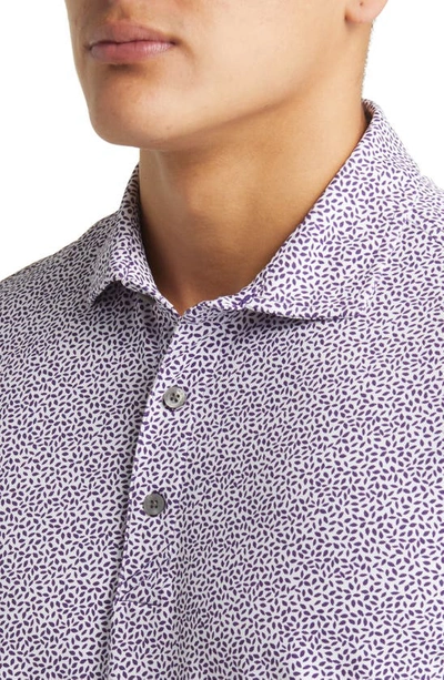 Shop Cutter & Buck Virtue Ecopique Botanical Polo In College Purple