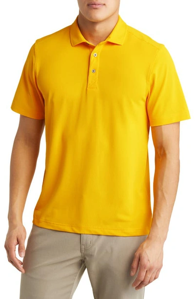 Cutter & Buck Virtue Piqué Recycled Blend Polo In College Gold