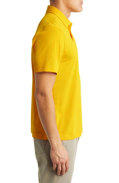Cutter & Buck Virtue Piqué Recycled Blend Polo In College Gold