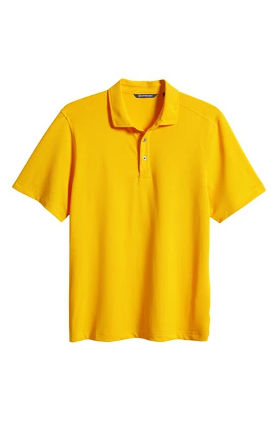 Cutter & Buck Virtue Piqué Recycled Blend Polo In College Gold