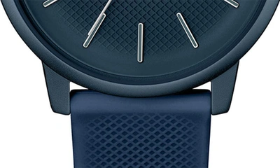 Shop Lacoste 12.12 Move Silicone Strap Watch, 42mm In Navy