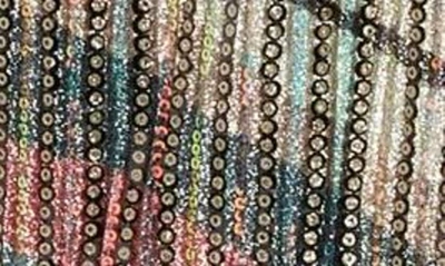 Shop Saylor Debbie Rainbow Crystal Detail Long Sleeve Minidress