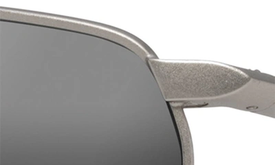 Maui Jim Puu Kukui 58mm Polarized Rectangle Sunglasses In Silver
