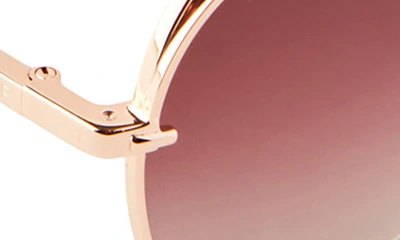 Diff Dash 59mm Aviator Sunglasses In Rose Gold / Wine