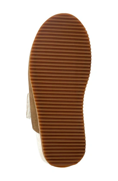 Revitalign Amelia Faux Fur Lined Slide Slipper In Bison