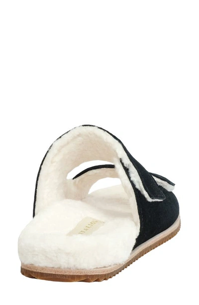 Revitalign Amelia Faux Fur Lined Slide Slipper In Black