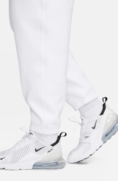 Shop Nike Solo Swoosh Fleece Sweatpants In White/ Black