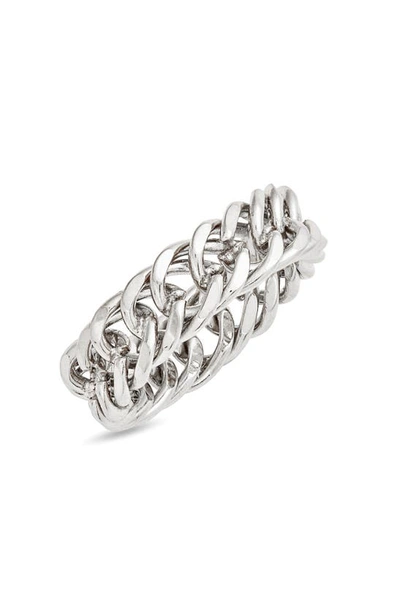 Shop Ben Oni Cody Chain Link Ring In Silver