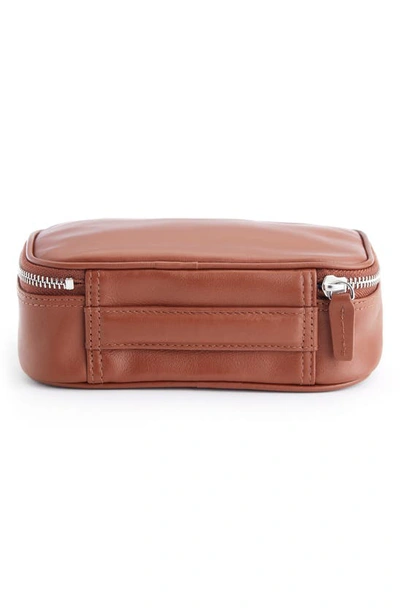 Royce New York Leather Tech Accessory Case In Tan - Deboss