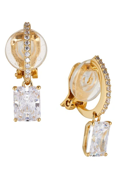 Shop Nadri Modern Love Clip-on Earrings In Gold