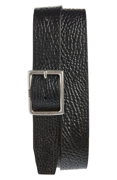 Shop Hugo Boss Boss Rudolph Leather Belt In Black