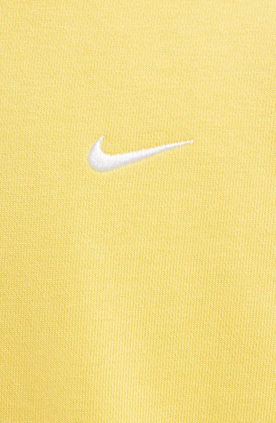 Shop Nike Solo Swoosh Fleece Hoodie In Saturn Gold/ White