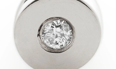 Monica Vinader Linear Diamond Single Labret Stud Earring In White Gold