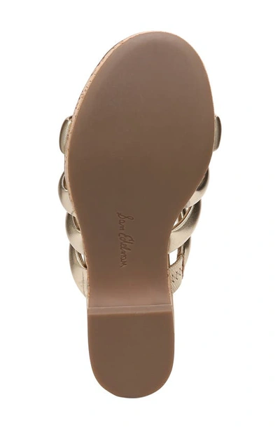 Shop Sam Edelman Yuki Platform Wedge Sandal In Gold Leaf