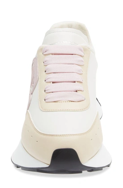 Shop Alexander Mcqueen Seal Sprint Sneaker In White/ Off White