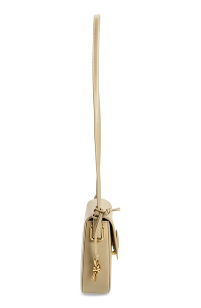 Shop Bottega Veneta Desiree Leather Crossbody Bag In 1526 Taupe-m Brass