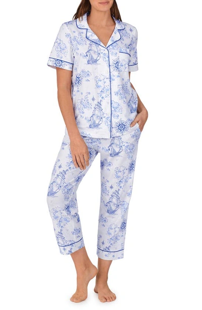 Bedhead Pajamas Print Crop Pajamas In Voyager