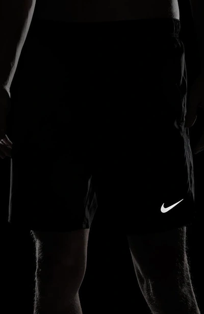 Shop Nike Dri-fit Challenger Athletic Shorts In Black/ Reflective Silv
