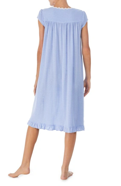 Shop Eileen West Waltz Cap Sleeve Knit Nightgown In Blue Stp