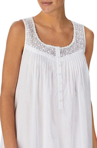 Eileen West Sleeveless Cotton Ballet Nightgown In White