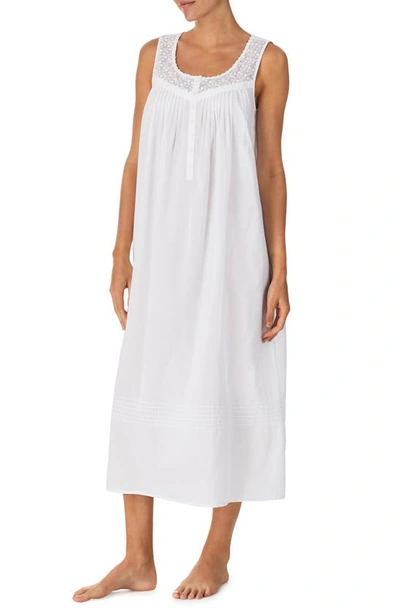 Eileen West Sleeveless Cotton Ballet Nightgown In White