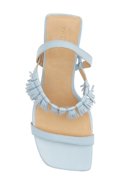 Shop Frame Borrego Leather Tassel Sandal In Chambray Blue