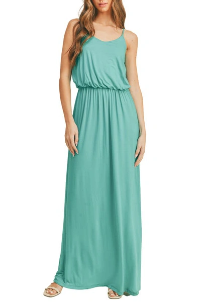 Shop Lush Knit Maxi Dress In Pine Green