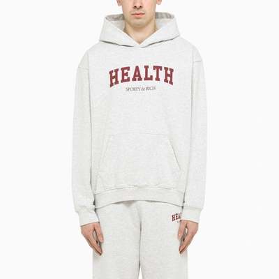 Shop Sporty And Rich Health Grey Melange Sweatshirt