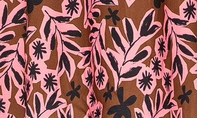 Alexia Admor Lily Midi Dress In Brown Floral
