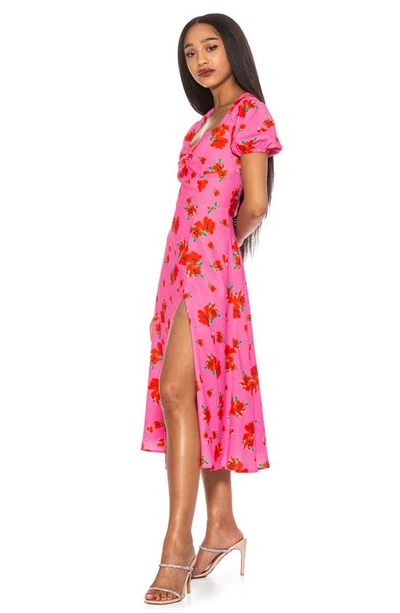 Shop Alexia Admor Gracie Sweetheart Slit Dress In Pink Floral