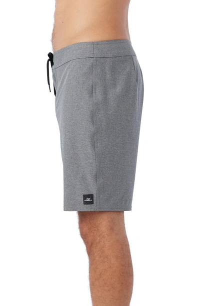 Shop O'neill Hyperfreak Heat Solid Board Shorts In Grey Heather