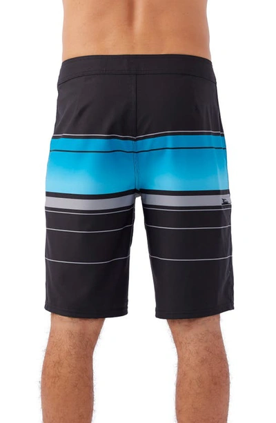 Shop O'neill Hyperfreak Heat Stripe Board Shorts In Black