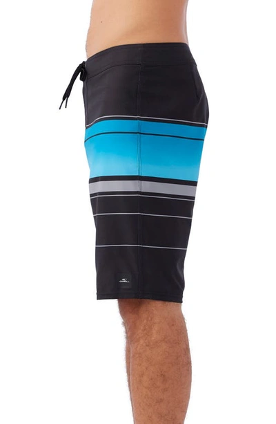 Shop O'neill Hyperfreak Heat Stripe Board Shorts In Black
