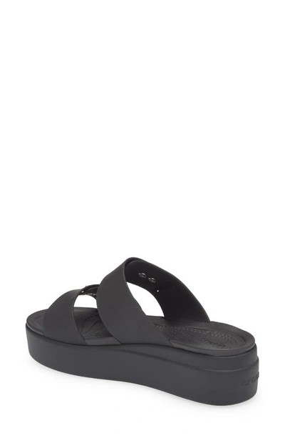 Crocs Brooklyn Wedge Slide Sandal In Black
